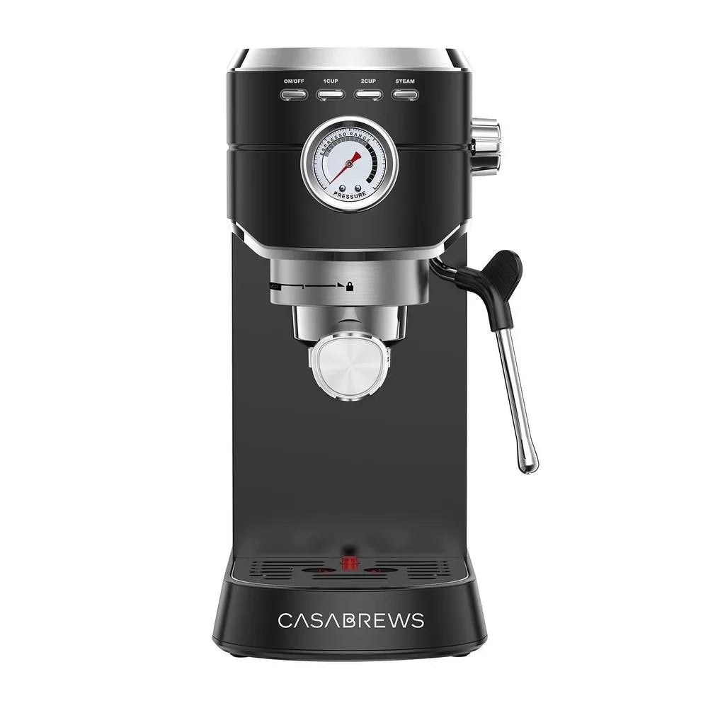 20 Bar Espresso Machine with Milk Frother Stainless Steel Black H991