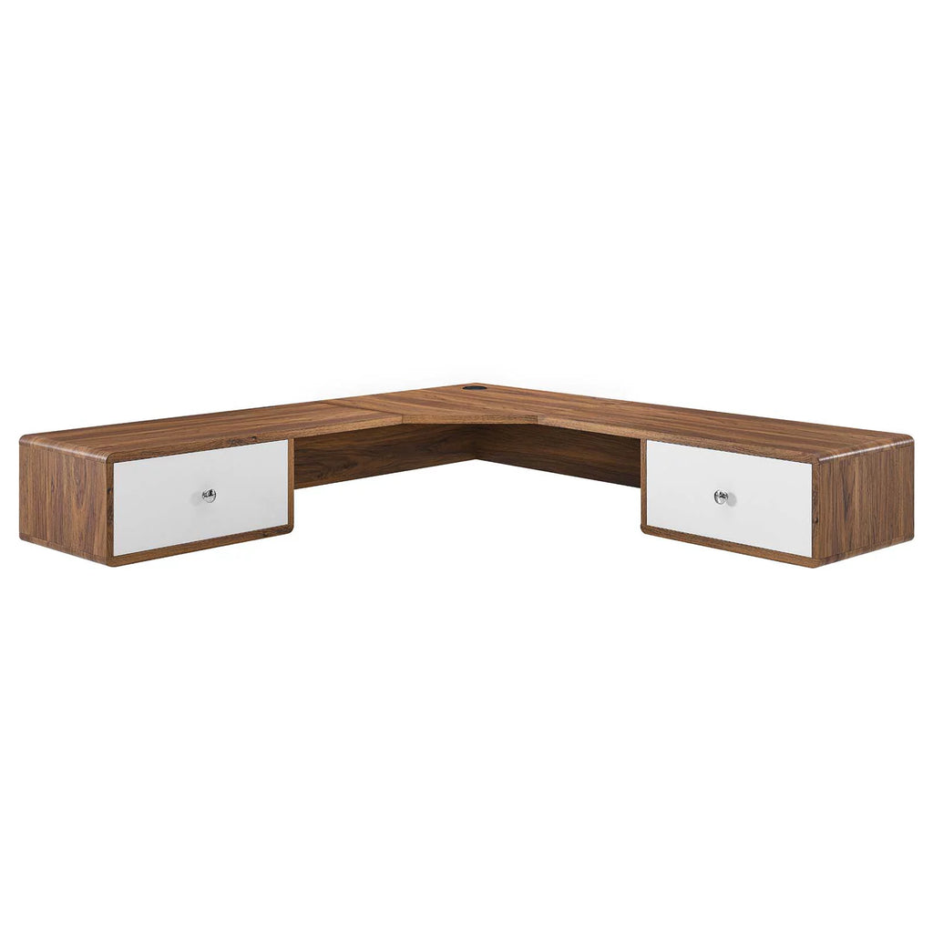 White Walnut Wood Computer Work Desk N170358