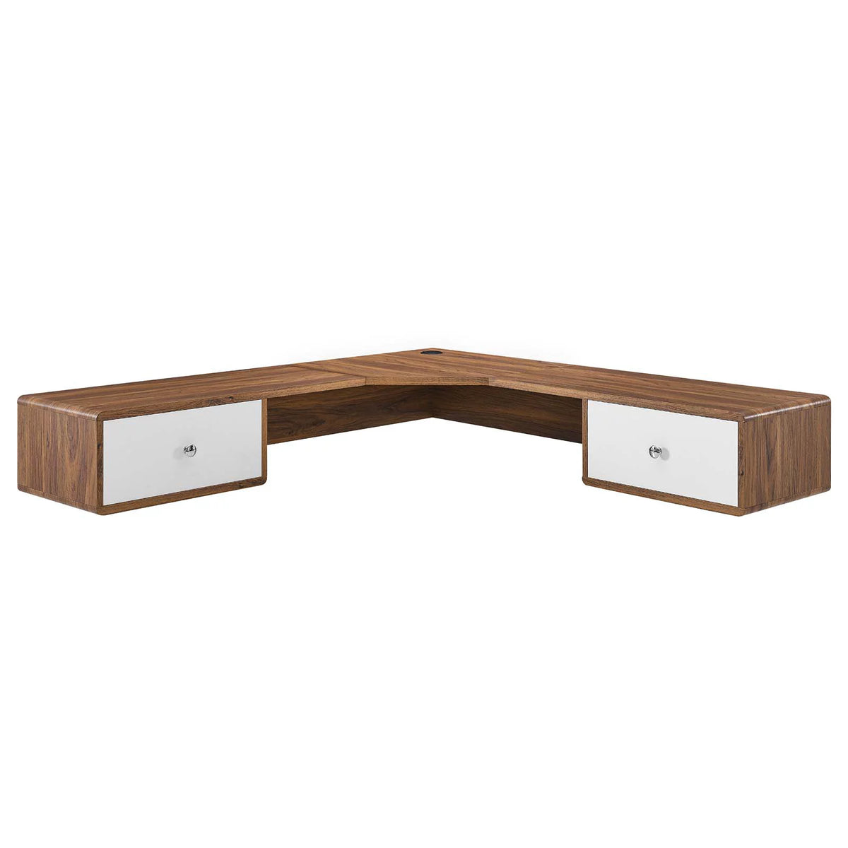 White Walnut Wood Computer Work Desk N170358