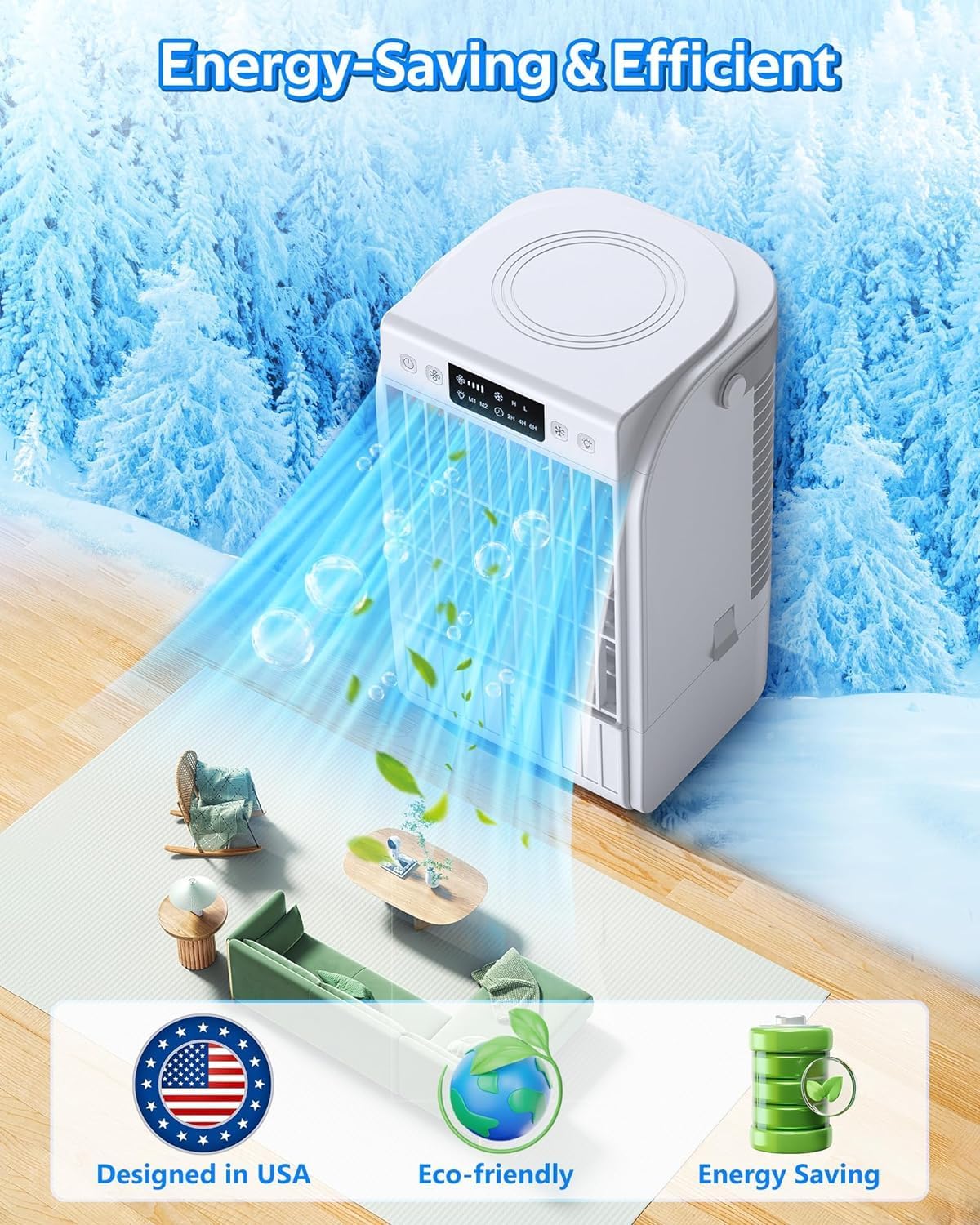 Portable Air Conditioners Fan 1500ML 4-IN-1 Evaporative Air Cooler N124727