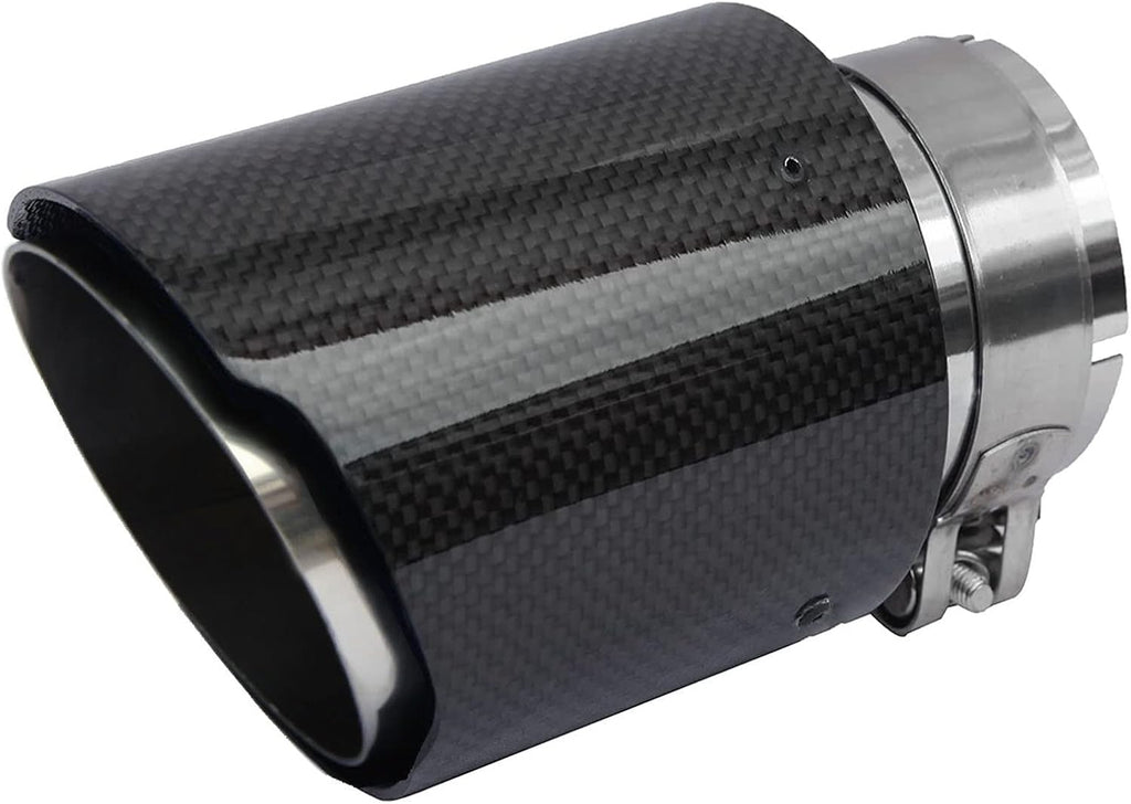 2.5 Inlet Carbon Fiber Stainless Steel Exhaust Tip T390
