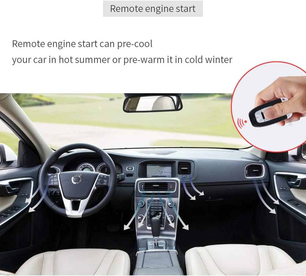 Car Alarm Remote Starter Keyless Entry Push Start DC12V L563