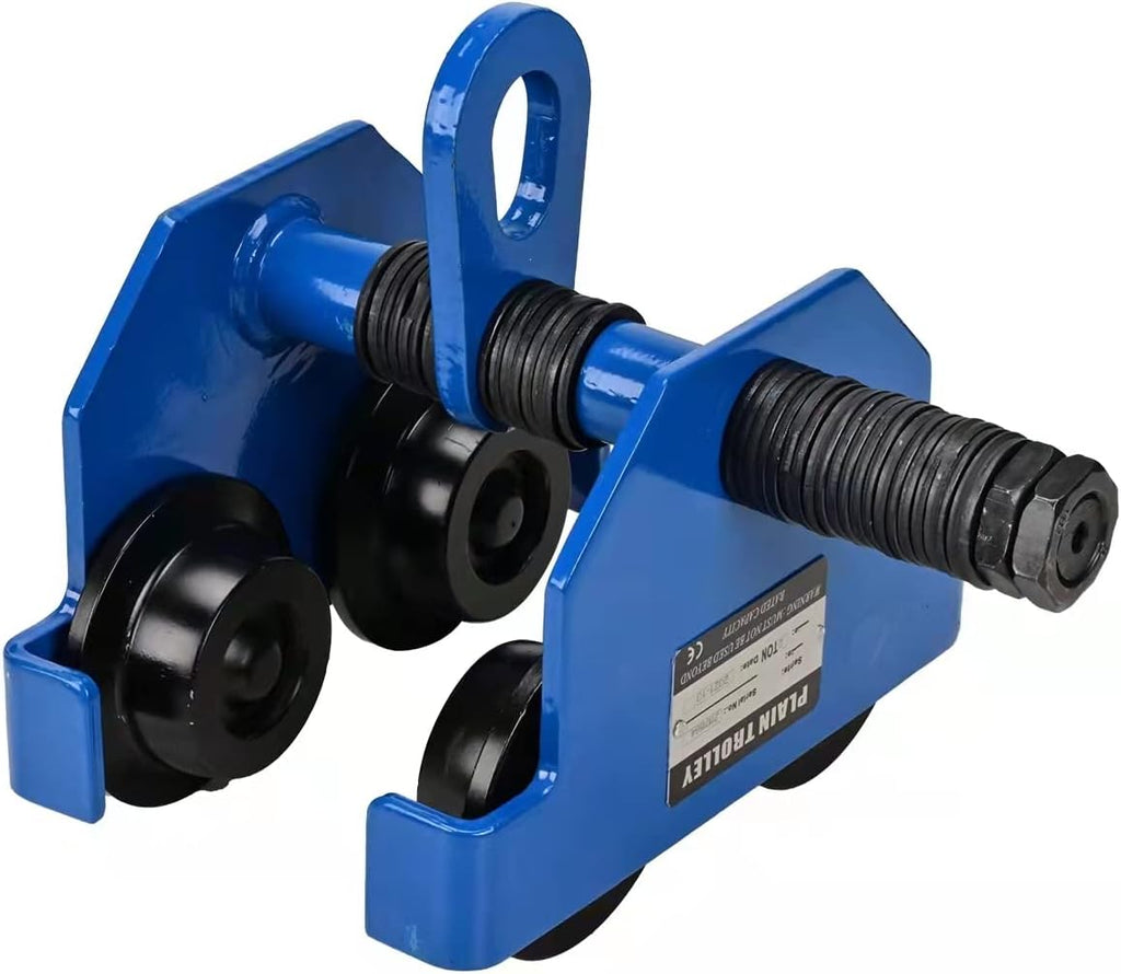 Heavy Duty Push Beam Trolley, 4400LBS Capacity, 3-6.5 in Adjustable Flange O85684