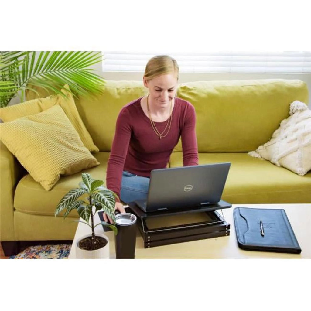 Black Compact Folding Laptop Desk or Stand with Mousepad G564726