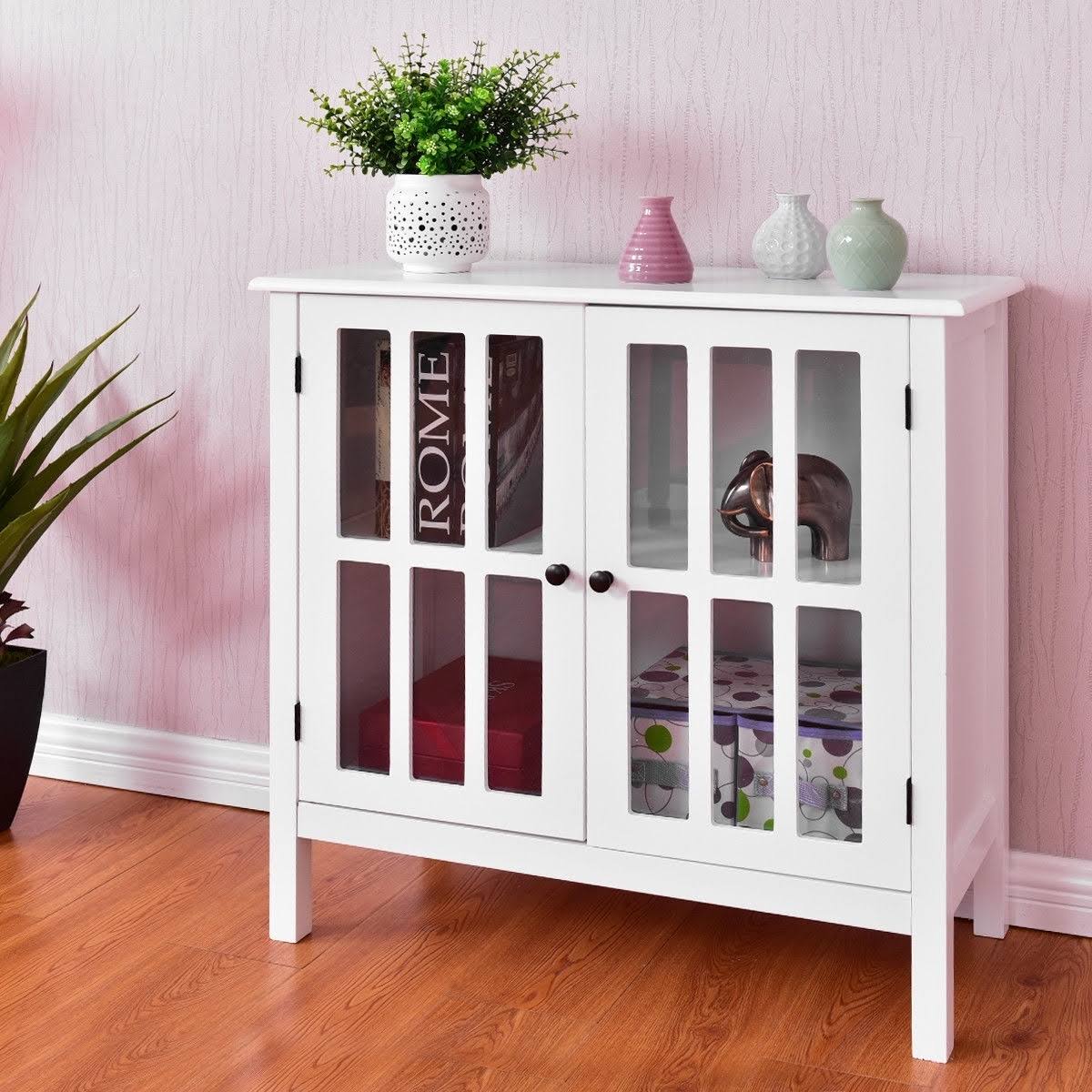 Glass Door Sideboard Storage Cabinet H2534
