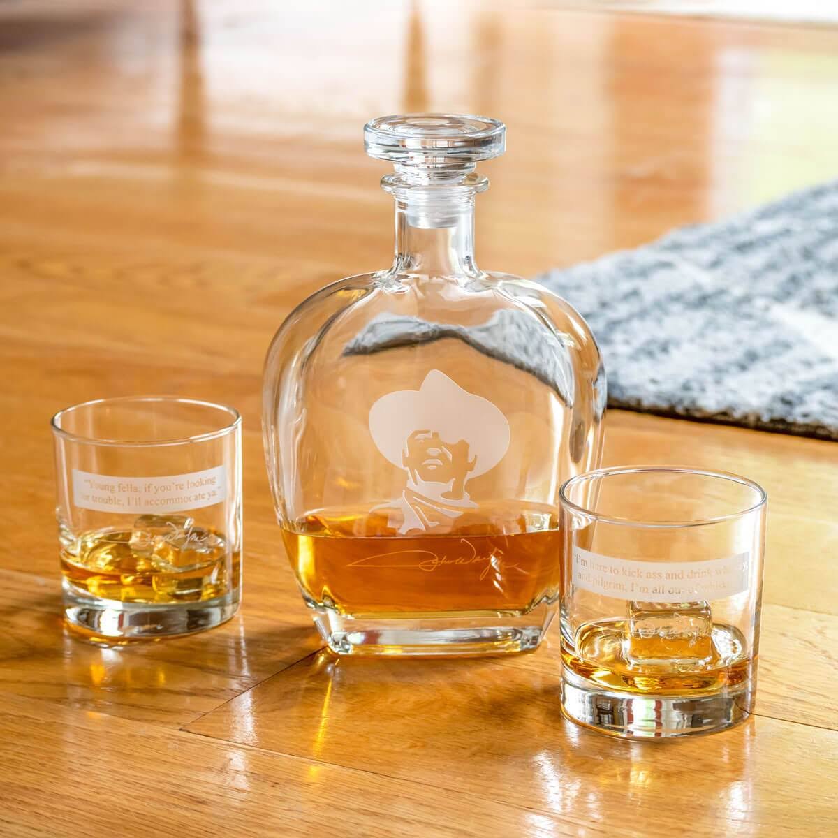 Glass Decanter & Rocks Glasses, Set of 3 W598455