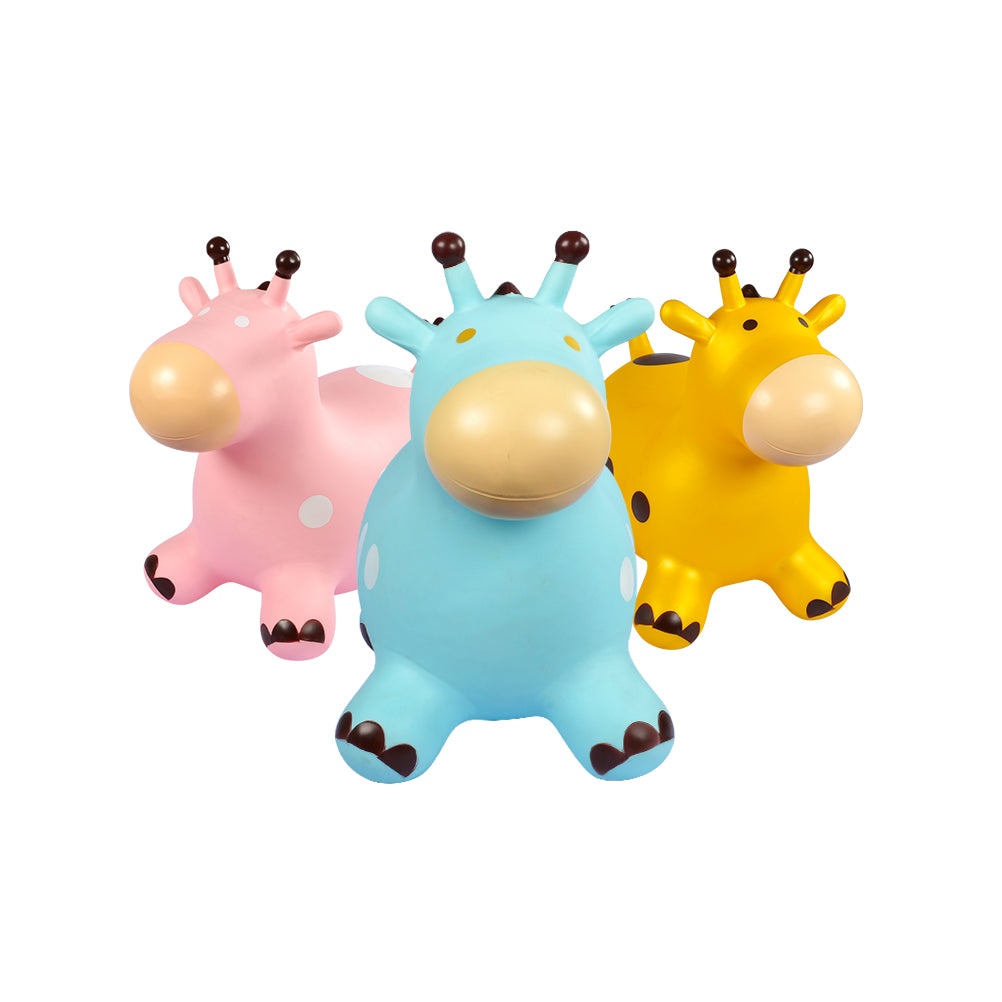 Inflatable Bouncing Horse Outdoor Toy with Air Pump (Pink) I308