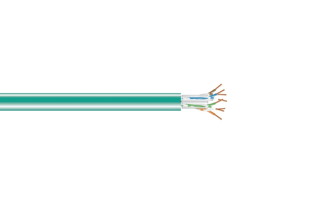Green Cat6a Bulk Cable 1000ft T118