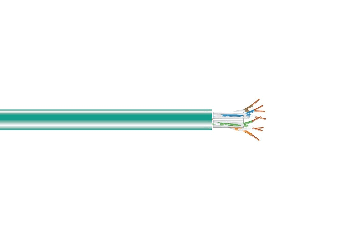 Green Cat6a Bulk Cable 1000ft T118