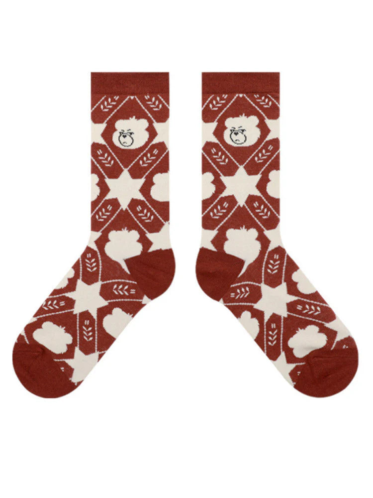 Striped Cotton Socks D223