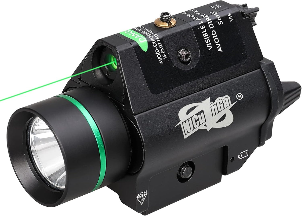 800 Lumen Tactical Weapon Mount Light with Green/Red Beam and White LED Combo Flashlight Q899
