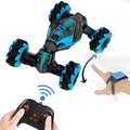 Blue 4WD 2.4Ghz Remote Control Stunt Car Toy J807680