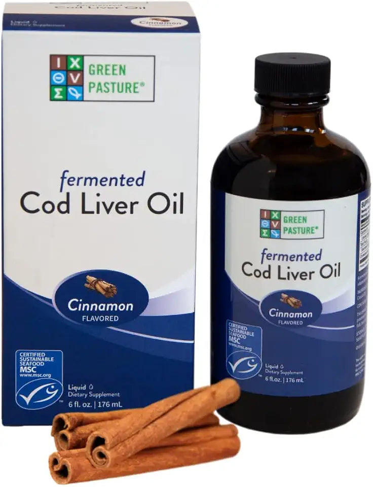 Fermented Cod Liver Oil Liquid 6 fl. oz. Cinnamon V8014