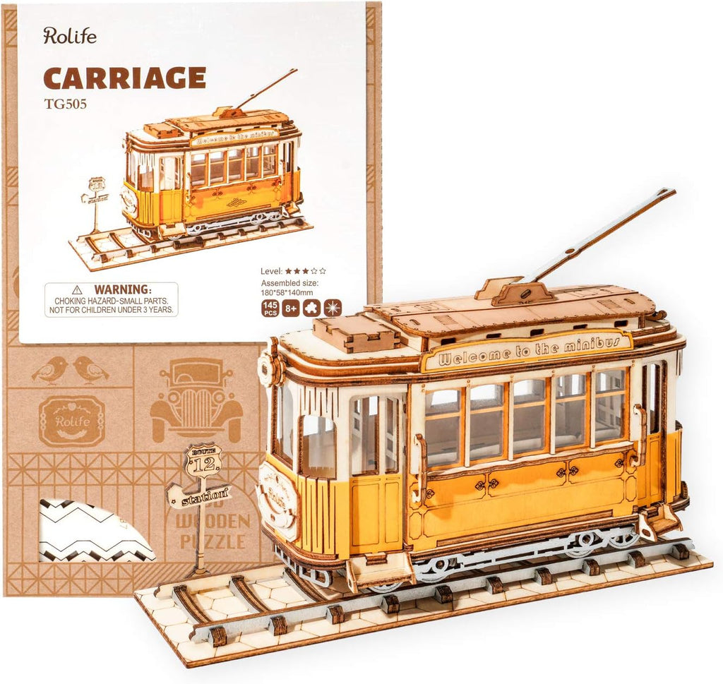 Vintage Car 3D Wooden Puzzle Craft Model Kits, Pack of 2 K9202