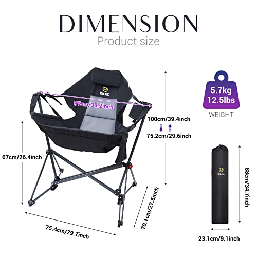 Camping Chair with Cup Holder and Side Pocket B1917