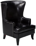 Black High Back Wing Chair O18996