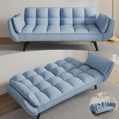 Black Velvet Convertible Sleeper Futon Sofa Bed B36708
