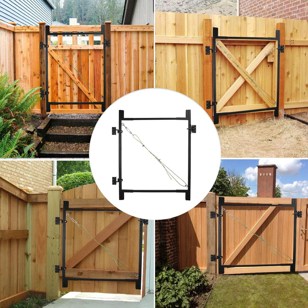 Black Steel Fence Gate Kit O1868