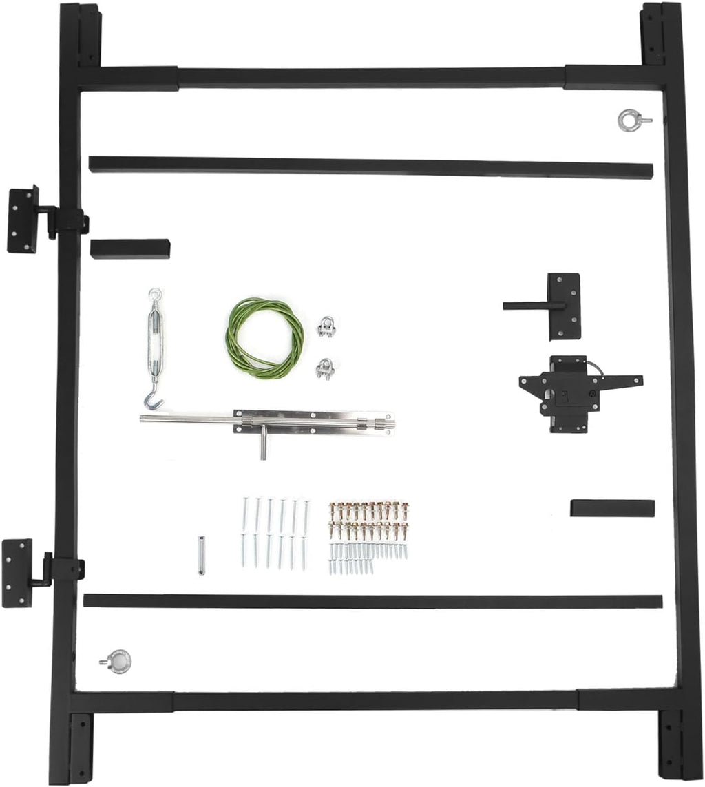 Black Steel Fence Gate Kit O1868