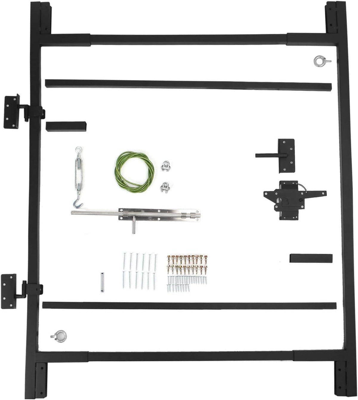 Black Steel Fence Gate Kit O1868