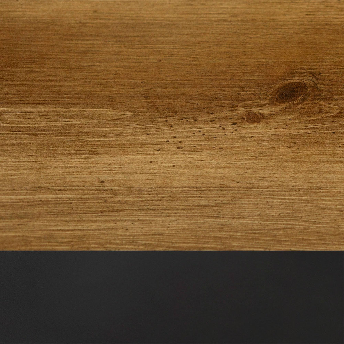 3-Piece Dark Walnut Black Metal Entertainment Wall M496