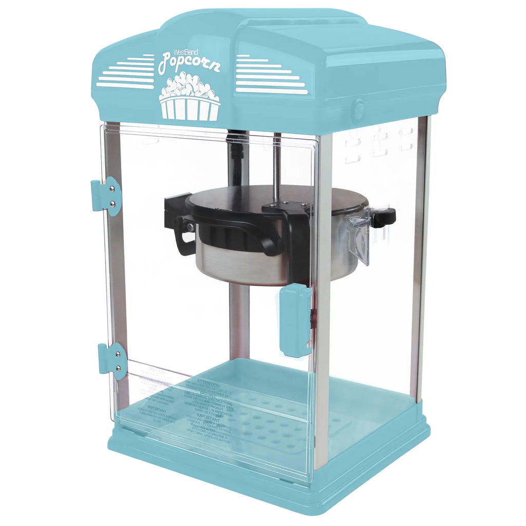 Blue 4-Ounce Popcorn Popper Machine with Nonstick Kettle C62003