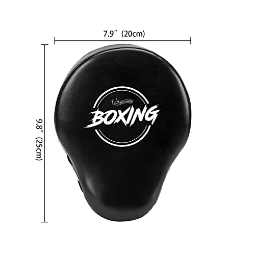 Boxing Curved Focus Punching Mitts Leatherette Training Hand Pads N89370