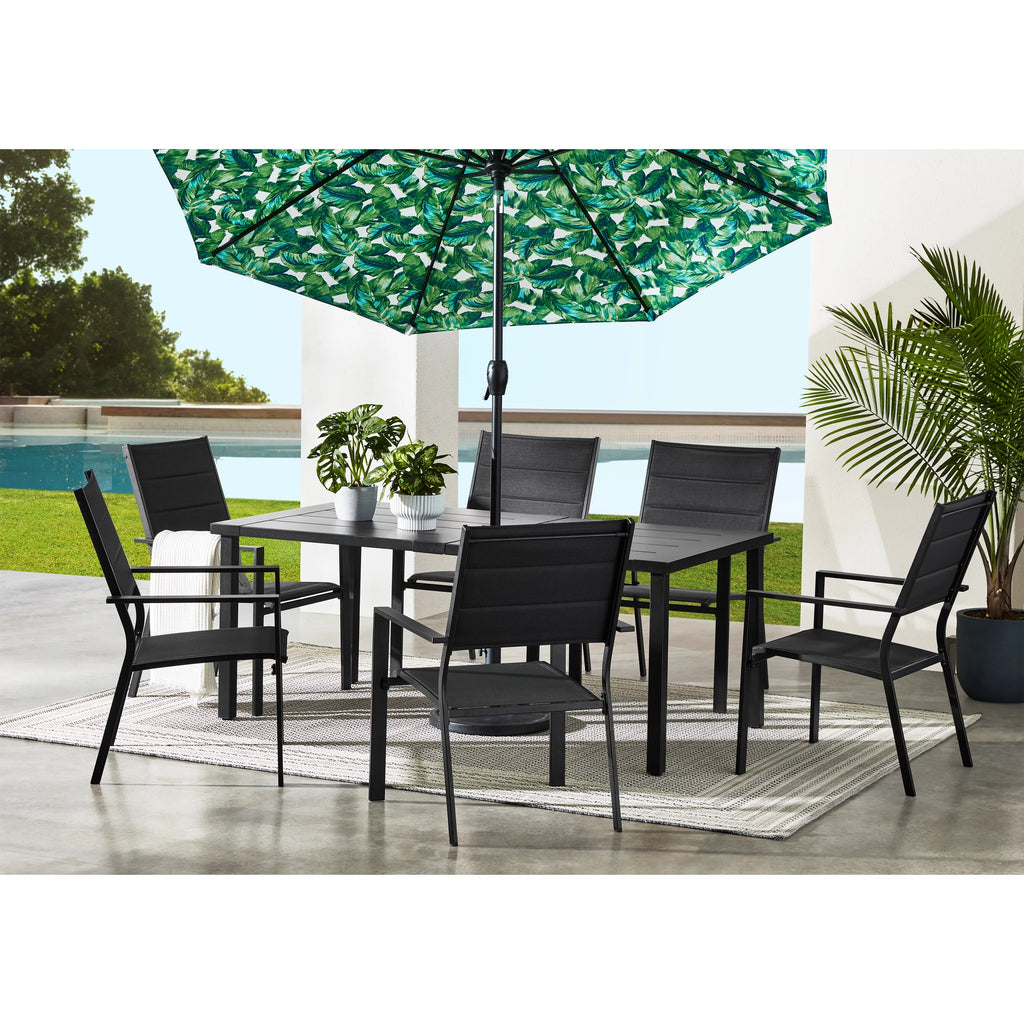 Black 7-Piece Outdoor Patio Dining Set T986