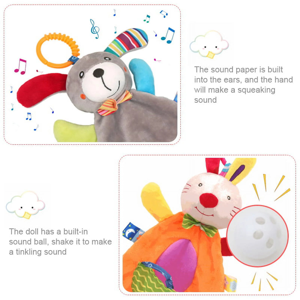 2 Pack Baby Hanging Toys with Teether Z2790