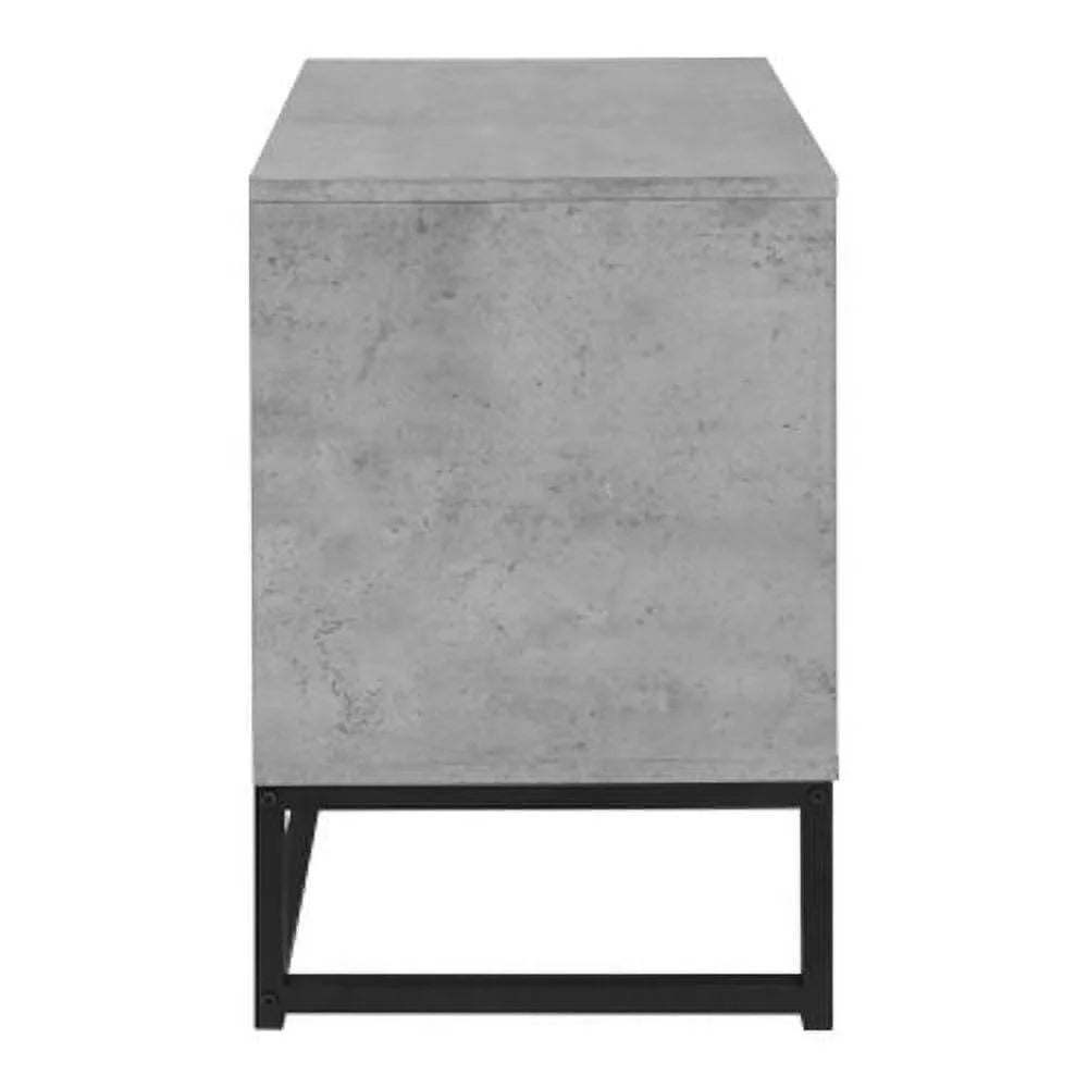 Gray 2 Drawer Wooden Storage Cabinet M6669