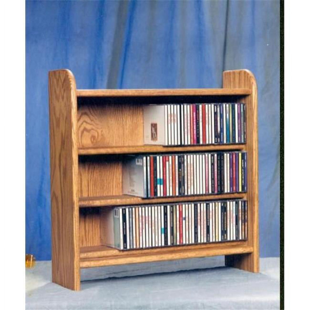 Solid Oak 3 Shelf CD Cabinet V19662