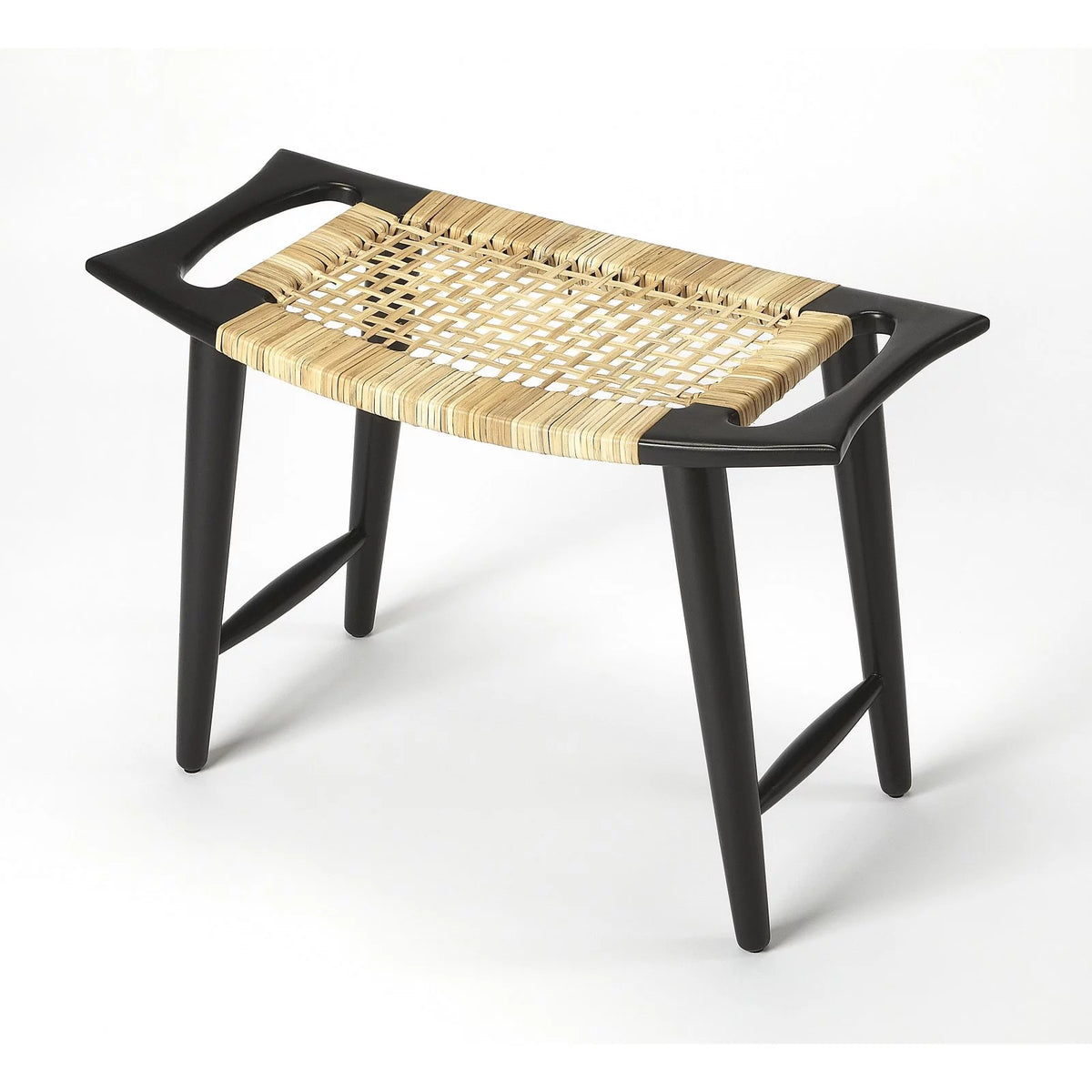 Black and Natural Foot Stool Y141298