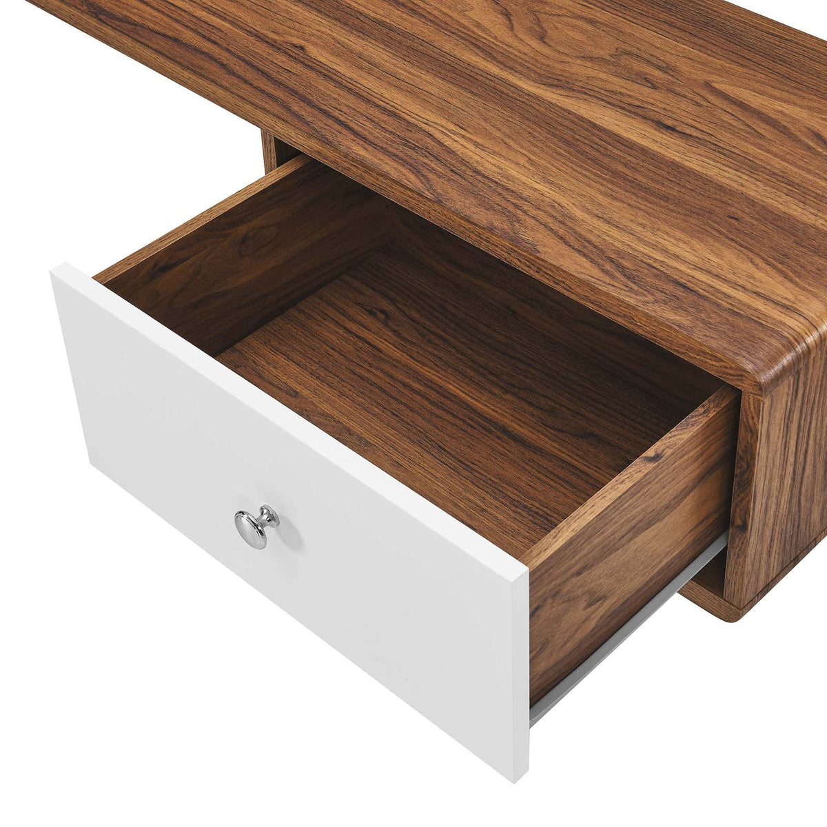 White Walnut Wood Computer Work Desk N170358
