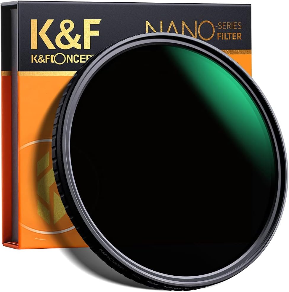 82mm Variable ND Filter ND8-ND128 Neutral Density Filter, Japan AGC Optical Glass, Pack of 2 C953305