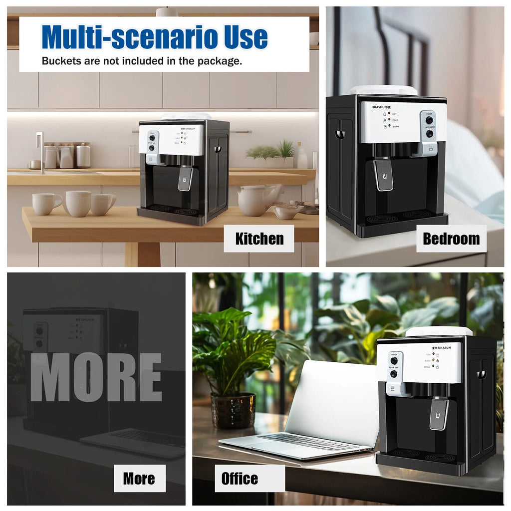 5 Gallon Top Loading Water Cooler Dispenser Hot+Cold Black Y553