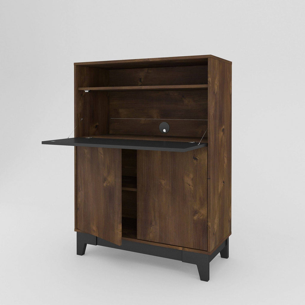 Truffle Black Secretary Desk H682