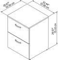 2 Drawer Mobile File Cabinet V5048