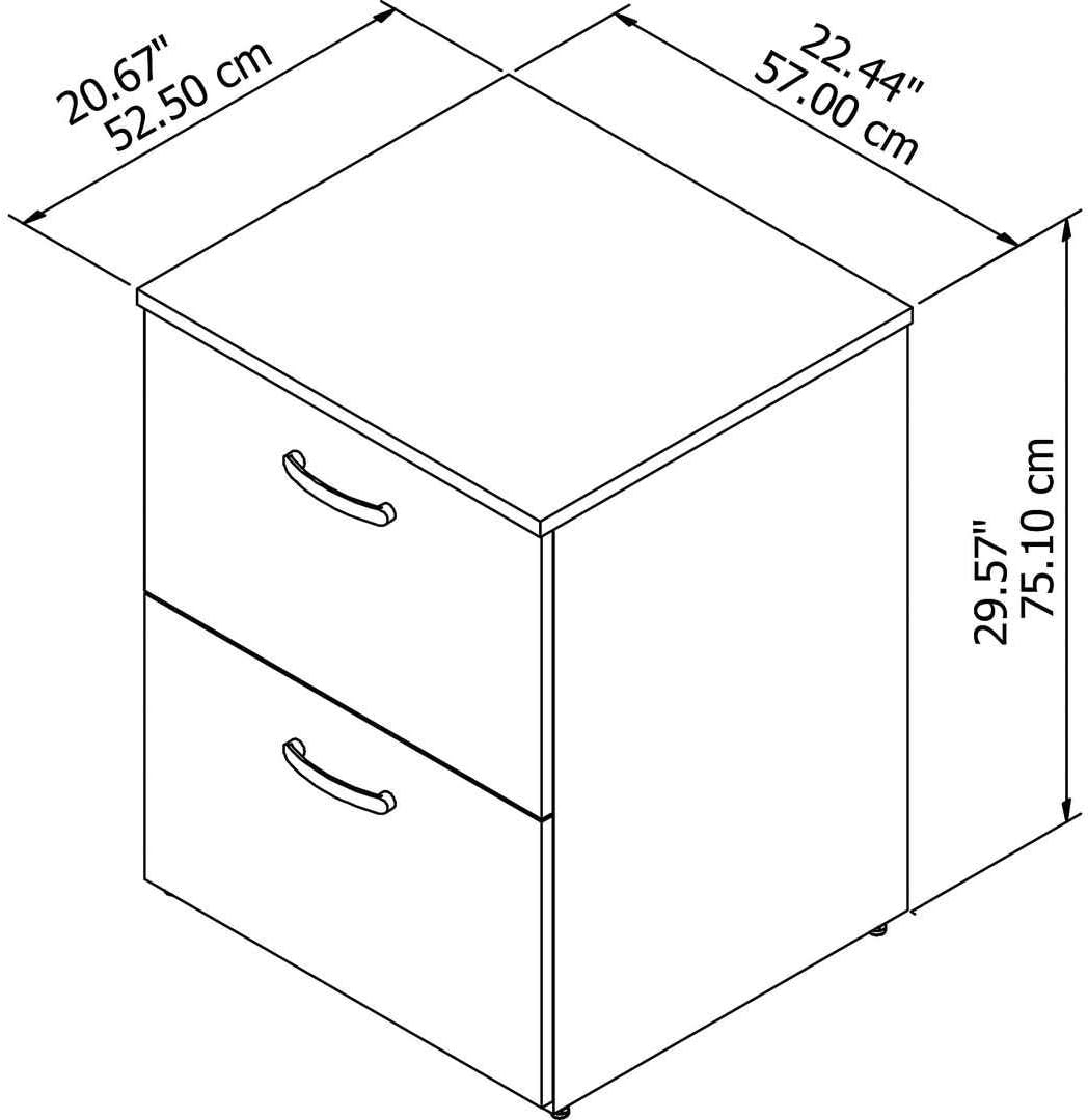 2 Drawer Mobile File Cabinet V5048