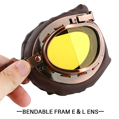 Vintage Pilot Motorcycle Goggles H578