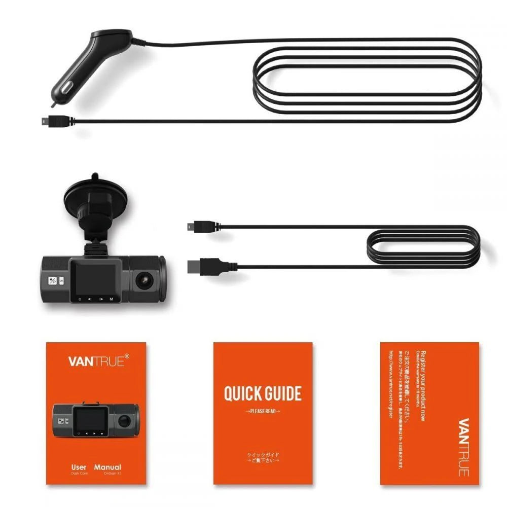 Dual Dash Cam 1080p FHD Front and Back Wide Angle S813