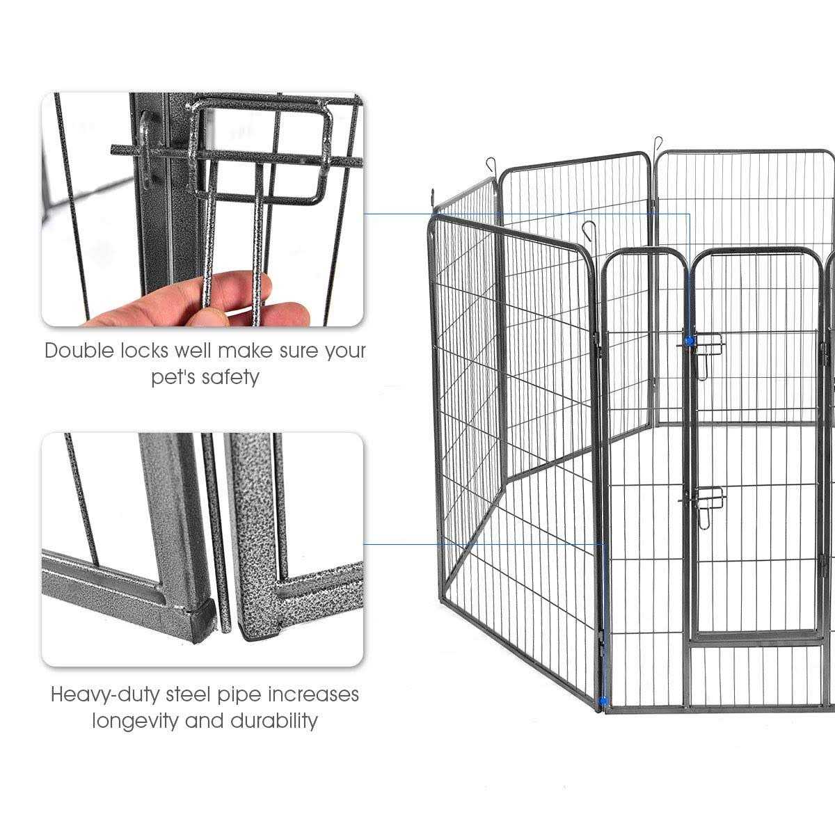 16/8 Panel Dog Playpen with Door P140