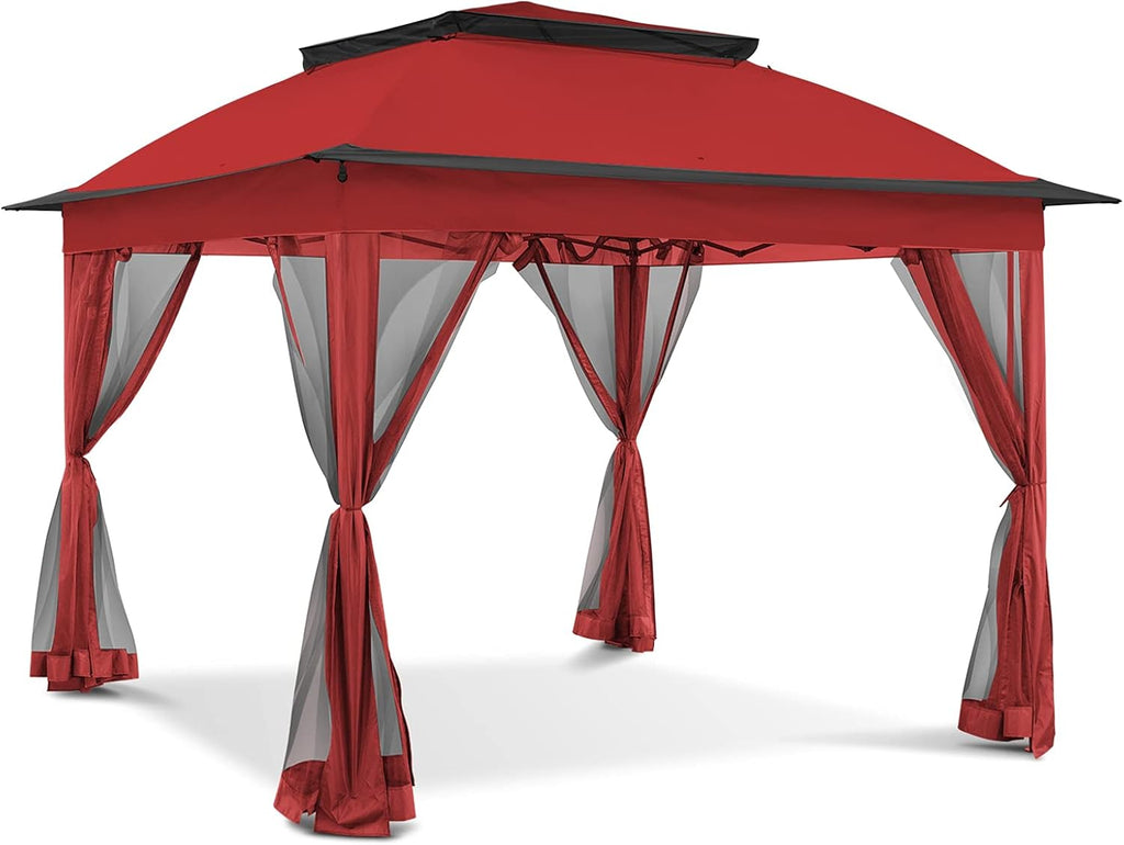 11x11ft Pop-Up Gazebo Tent with Mosquito Netting A906331