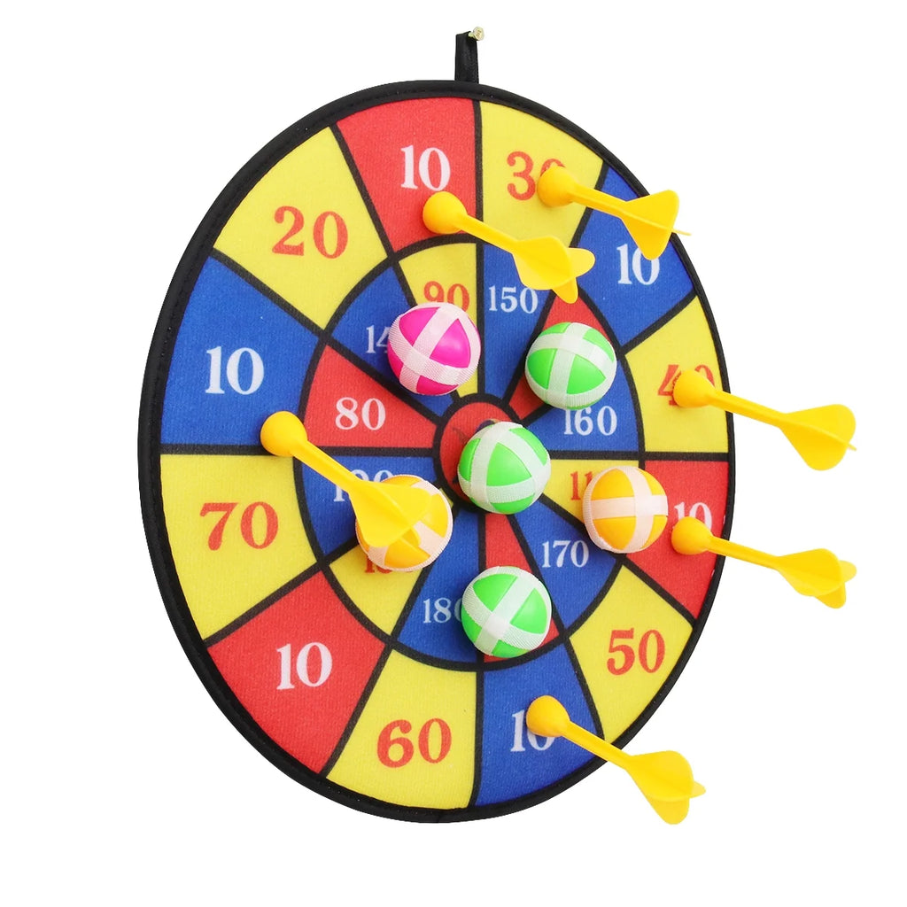 Flocking Dart Board with 4pcs Darts Dartboard Set E46648