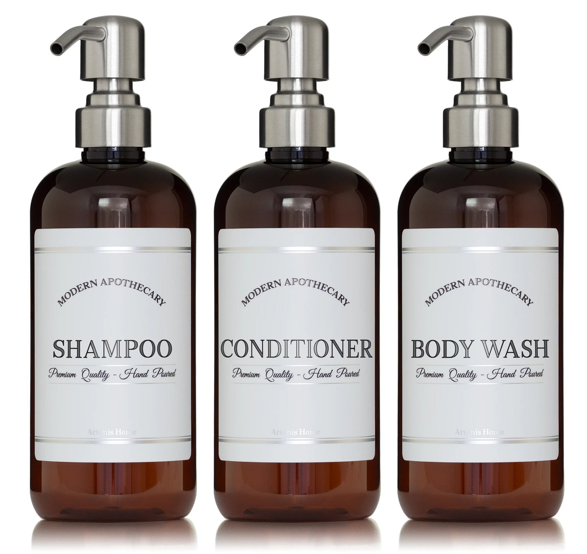 Refillable Body Wash, Shampoo and Conditioner Bottles 16 oz 3 Pack P42174
