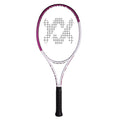 White and Pink Prestrung Tennis Racquet G3454
