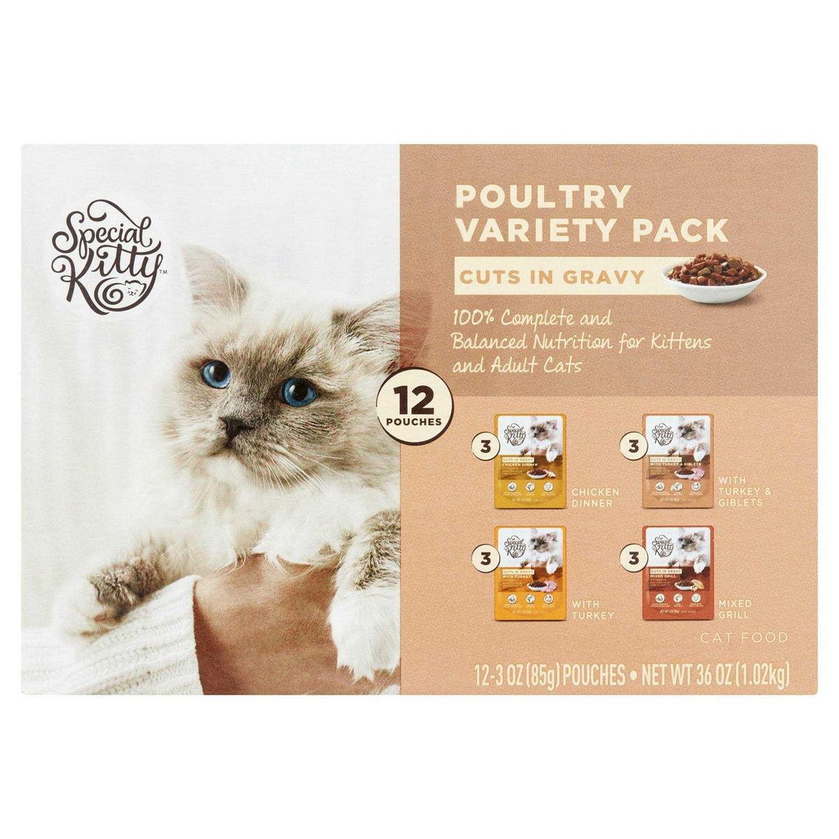 Turkey & Chicken Flavor Gravy Wet Cat Food O58093