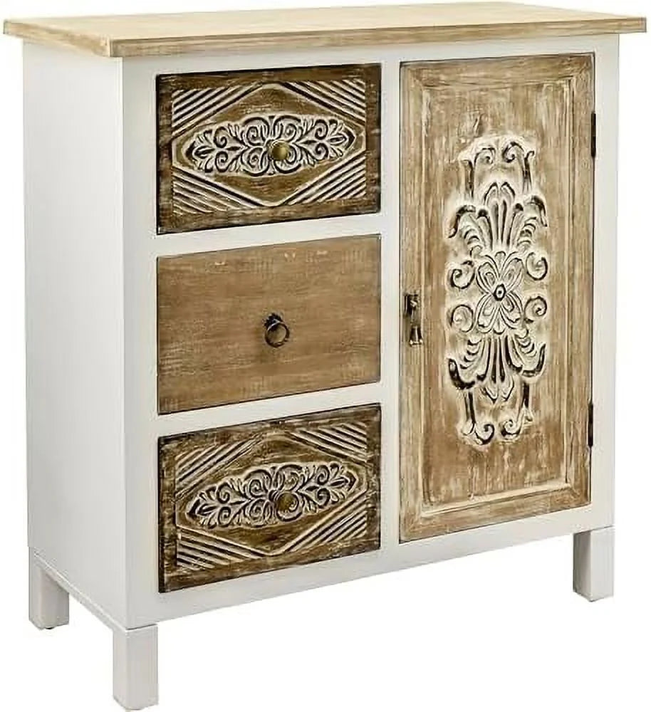 Carved Wood Sideboard with 5 Drawers E961521