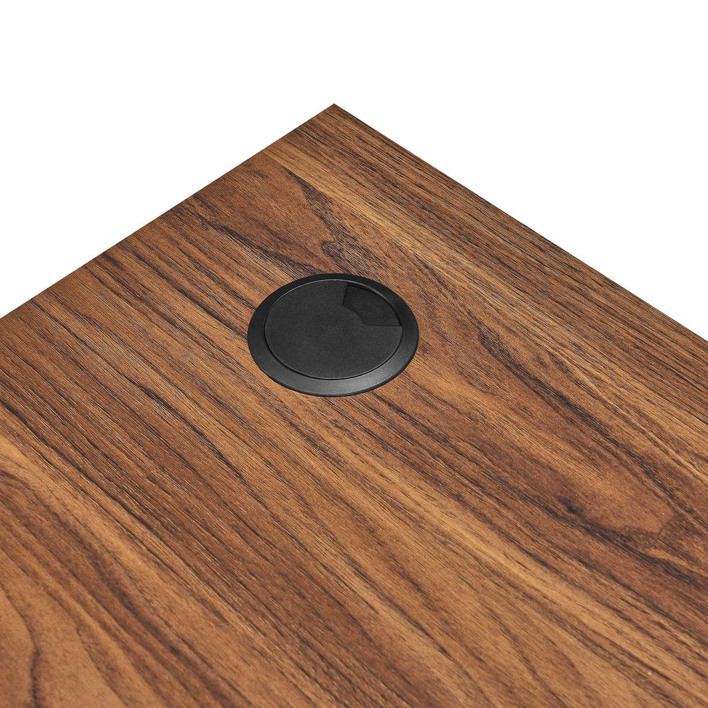 White Walnut Wood Computer Work Desk N170358