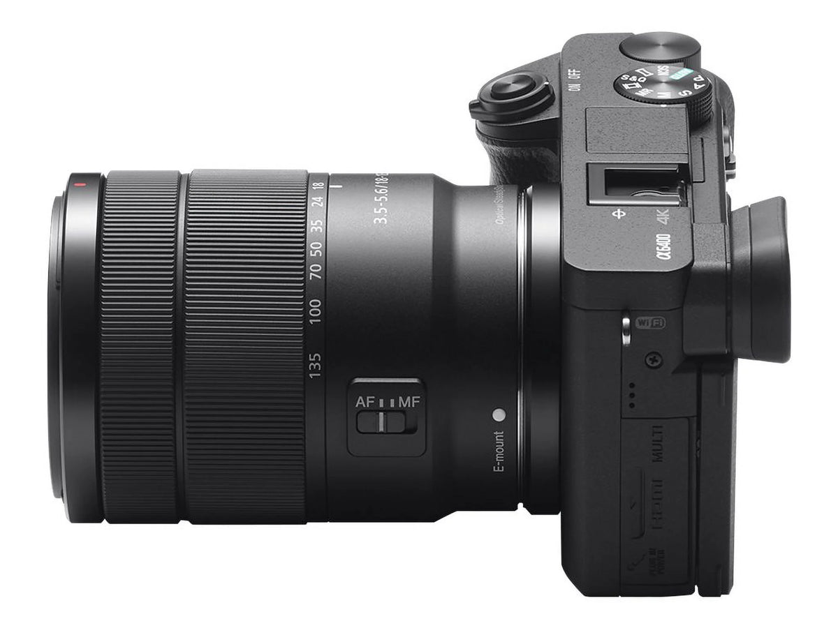 Black Mirrorless Digital Camera 24.2 MP APS-C 4K with 18-135mm Lens U8986