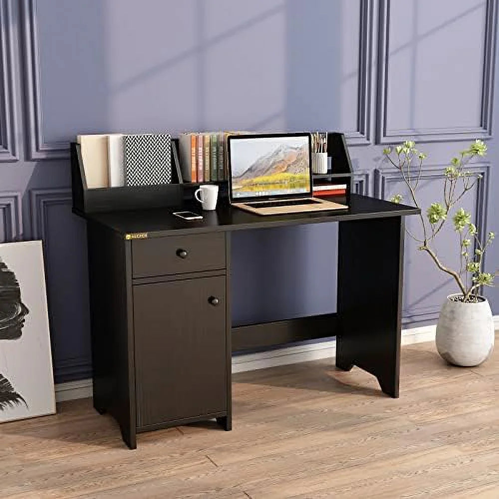 Computer Desk with Hutch and Drawers Wood Office Desk with Shelf Y804861